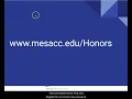 How to Find an Honors Class MCC