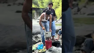 Mutton cooking at Jungle Himachal Pradesh, number one, mutton cooking