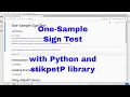 Python - One-Sample Sign Test with stikpetP