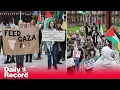 Download Lagu Fury as hundreds of Pro-Palestine protesters take to Scotland's streets on Hamas attack anniversary