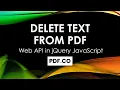How to Delete Text from PDF Node js in JavaScript using PDF co Web API