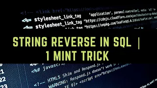 Reverse String in SQL Reverse function of SQL 1 Mint Hack of SQL