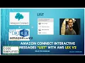 AWS Lex V2 with Amazon Connect Interactive Messages LIST Code Simplified