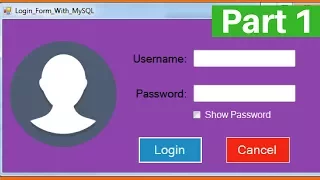 VB NET - How To Create Login Form With MySQL Database Using Visual Basic Net with source code P