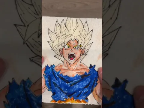 Download MP3 Goku Super Saiyan Drawing Magic Transformation #shorts