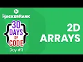 Hackerrank 30 Days of Code Cozumleri - Day 11 2D Arrays