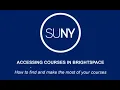 SUNY Online Brightspace walkthrough