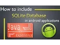 How to include SQLite database in android apps