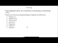 Searching in C Programming Bubble Sort 5-3 Searching Sorting 2-D Arrays Day 8
