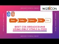 How to Create Breadcrumbs for Websites using HTML CSS Breadcrumb HTML5 CSS3 2020