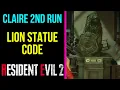 Lion Statue Code 2nd Run RESIDENT EVIL 2 REMAKE