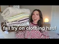 PRINCESS POLLY FALL TRY ON CLOTHING HAUL dream wardrobe sweaters stripe tops more