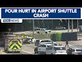 Four people hurt in airport shuttle crash in Raleigh