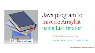 traverse arraylist using list iterator in java