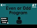 Check Whether Number is Even or Odd C Program