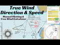 Determine True Wind Direction Speed Using Compass Rose Plotting Sheet and True Wind Calculator