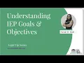 Understanding IEP Goals Objectives