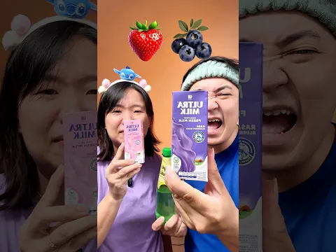 MINUM SUSU RASA APA YA🤔🥛🍓🫐 #asmr #hiburan #mukbang #drink #milk #videolucu #fyp #viral #minuman