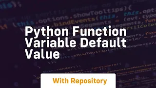 python function variable default value
