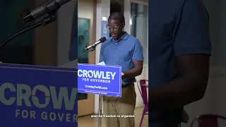 Watch David Crowley accept the Wisconsin Democratic governor nomination