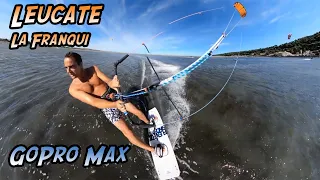 Kitesurfing Leucate La Franqui Lagoon with GoPro Max