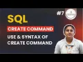 CREATE Command in SQL Explained How to Create Tables Databases SQL DDL Tutorial for Beginners