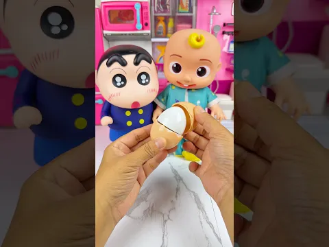 Satisfying With Unboxing Miniature Boys Eating Egg Set Toys, ASMR Videos