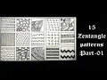 15 ZENTANGLE PATTERNS-PART-01 BEGINNER ARTRICA