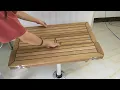 Folding Wing Teak Table Top With Two Wings Four Size Marine Boat RV