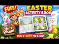 FREE Easter Activity Book for Kids Fun Learning Worksheets Christian Easter Message