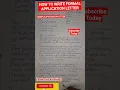 Download Lagu Application Letter. How to write a formal application letter.