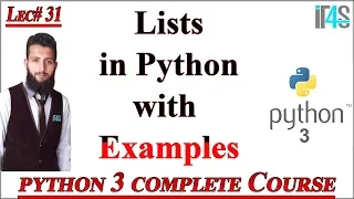 Python Tutorial in Urdu Hindi Lists in Python Lists Uses and Examples in Python