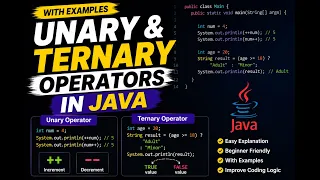 Unary Ternary Operators in Java Java Tutorial for Beginners With Examples