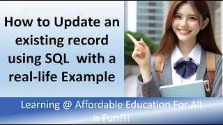 SQL Tutorials - How to update a record