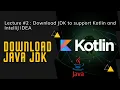 Kotlin Tutorial 2 Download JDK for Windows Kotlin programming Full Course