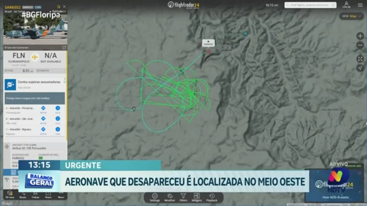 Entenda como a FAB encontrou o avião desaparecido em SC