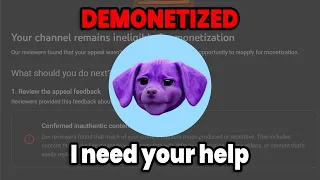 My Channel Is Demonetized… I Need Your Help!