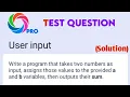 Write a program that takes two numbers as input assigns those values to the provided a and b