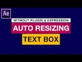 Auto Resize Text Box in Adobe After Effects Very useful Tutorial Without Plugin or Expression