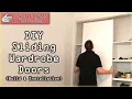 DIY Sliding Wardrobe Closet Door Build Installation Bunnings Cowdroy Door Track