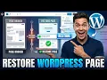 How To Restore WordPress Page Versions Shortcut