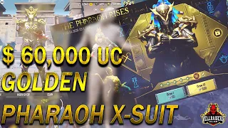 60 000 uc spent 6 star golden pharaoh x suit pubg mobile