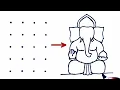 Lord Ganesha drawing from 4 5 dots easy step by step Easy Lord Ganesha Rangoli