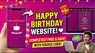 How to Build a Happy Birt ay Website for your Crush FREE Source Code HTML CSS JavaScript