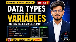 Variables Data Types in Java Explained Java Tutorial Hindi Lecture 5