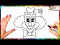 How To Draw A Clown Step By Step Clown Drawing Easy