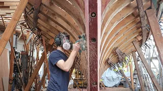 BOATBUILDING / Carving Sternpost / Cutting Rabbet (EP60)