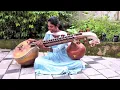 Hey...Just Wait For.....Chinni Gundelo....🩵🤍📈#veena Cover 🎶✨#trending#music 