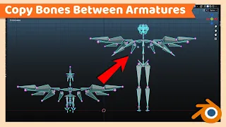 Copy Bones from One Armature to Another Blender Rigging Tutorial