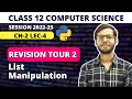 List Manipulation in Python Class 12 Python Revision Tour 2 Class 12 Computer Science